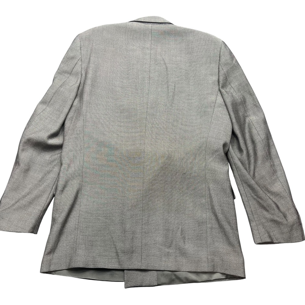 Vintage‎ USA Monsieur Givenchy Grey Double Breasted Blazer Jacket Peak Lapel 40L - Picture 3 of 14